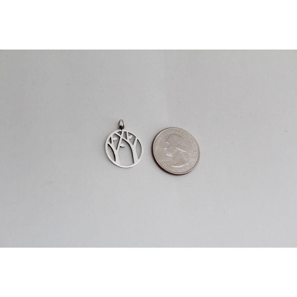 Sterling Silver Openwork Tree Charm - image 4
